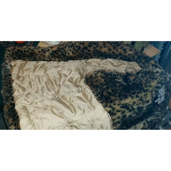 Passports Coat GENUINE LEATHER SUEDE leopard Sherpa lined Women's  M Medium - Picture 5 of 5